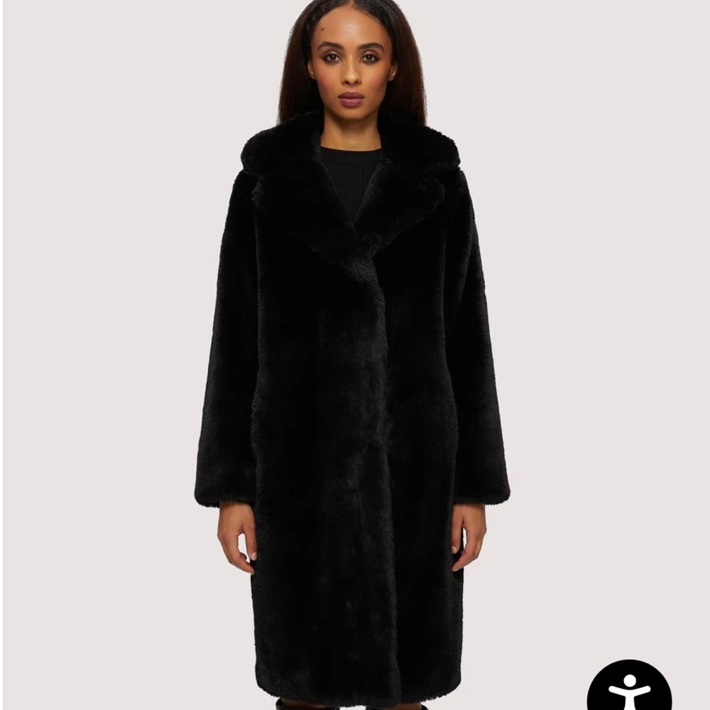 Noize Black Faux Fur Teddy Coat
